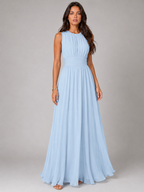 Ruched Chiffon Maxi Dress Wedding Guest