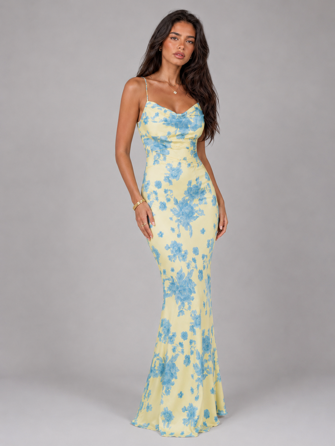 Robe maxi fleurie pour femme été