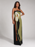 Robe maxi sculptée bustier pour femme soirée
