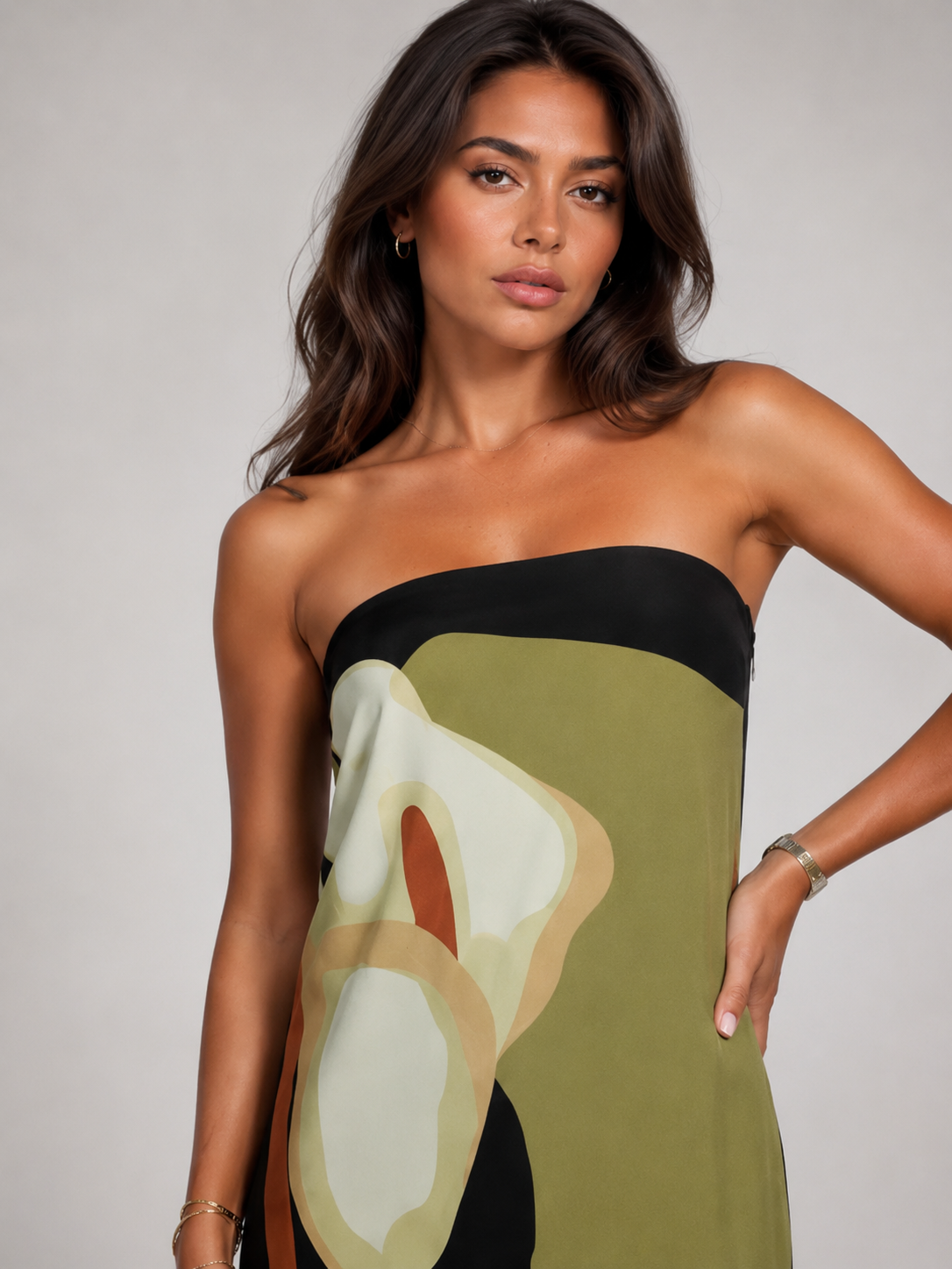Robe maxi sculptée bustier pour femme soirée