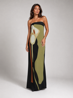 Robe maxi sculptée bustier pour femme soirée