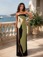 Robe maxi sculptée bustier pour femme soirée