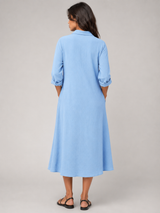 Button Front Midi Shirt Dress Summer Women