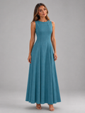 Ruched Sleeveless A Line Maxi Dress Summer Women