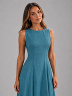 Ruched Sleeveless A Line Maxi Dress Summer Women