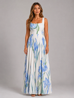 Floral A Line Maxi Dress Summer Women