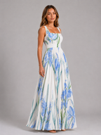 Floral A Line Maxi Dress Summer Women