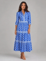 Vestido midi con estampado de cadenas para mujer verano
