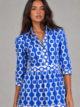 Vestido midi con estampado de cadenas para mujer verano