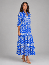 Vestido midi con estampado de cadenas para mujer verano