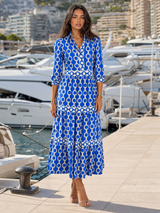 Vestido midi con estampado de cadenas para mujer verano