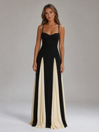 Robe maxi à corsage sculpté pour femme soirée