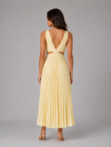 Pleated Cutout Midi Dress Cocktail Women