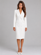 Robe midi blazer croisé cocktail femme