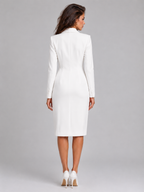 Robe midi blazer croisé cocktail femme