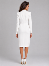 Robe midi blazer croisé cocktail femme