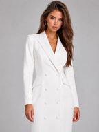 Robe midi blazer croisé cocktail femme