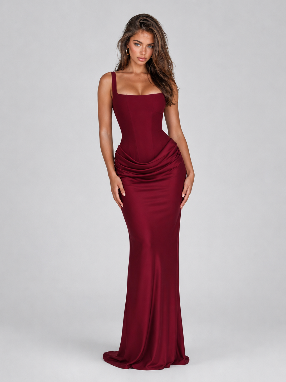 Bodycon Corset Maxi Dress Evening Women