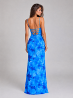 Robe longue moulante fleurie soirée femme
