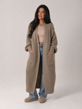 Women's Longline Open Front Knit Cardigan