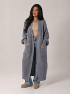 Women's Longline Open Front Knit Cardigan
