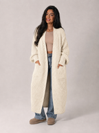 Women's Longline Open Front Knit Cardigan