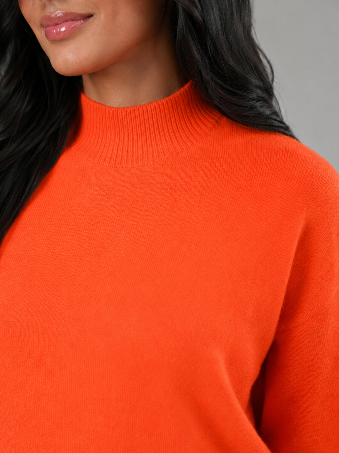 Women's Mock Neck Soft Knit Sweater