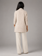 Women's Shawl Collar Button-Tab Cardigan