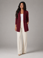 Women's Shawl Collar Button-Tab Cardigan