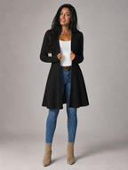 Women's Ribbed Open Front Cardigan