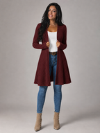 Women's Ribbed Open Front Cardigan