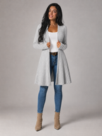 Women's Ribbed Open Front Cardigan
