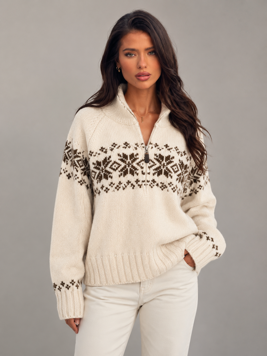 Isle Zip Knit Cardigan for Women