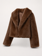 Women's Faux Fox Fur Cropped Jacket