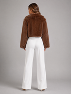 Women's Faux Fox Fur Cropped Jacket