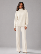 Oversized Turtleneck Knit Sweater Women