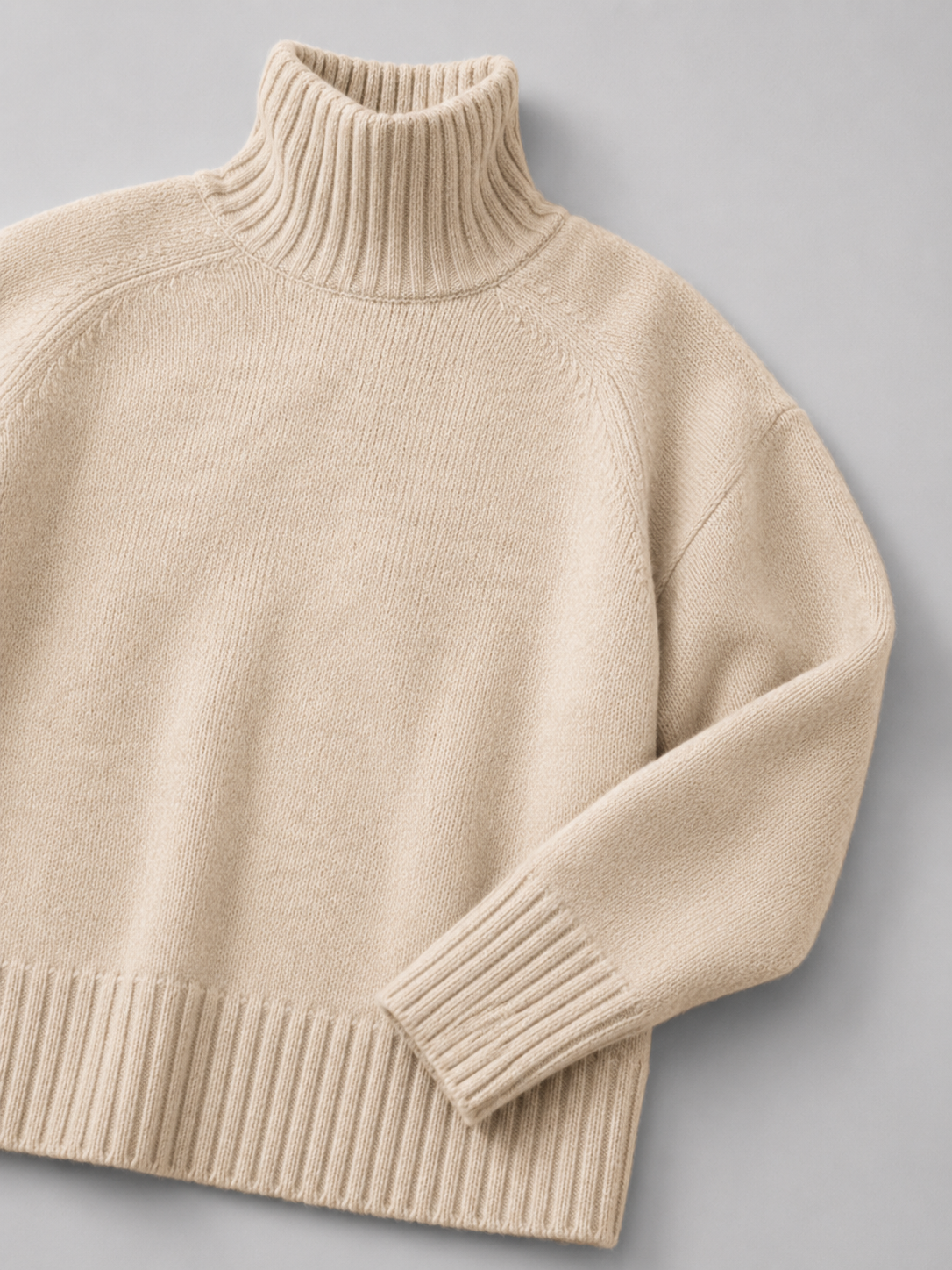 Oversized Turtleneck Knit Sweater Women