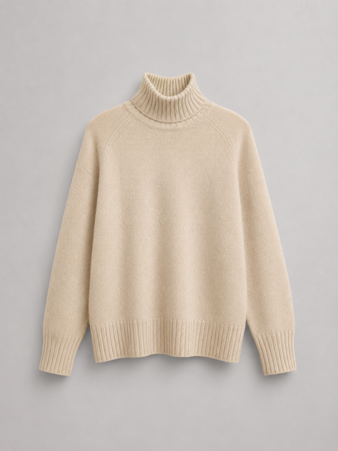 Oversized Turtleneck Knit Sweater Women