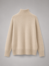 Oversized Turtleneck Knit Sweater Women