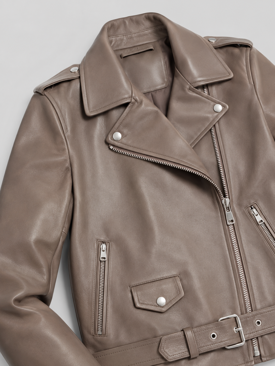 Oversized Faux Leather Biker Jacket for Women
