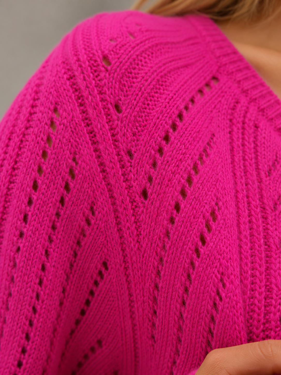 Women's Off-Shoulder Cable Knit Jumper | Cropped Balloon Sleeve Sweater