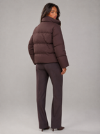 Zip Front Belted Jacket for Women