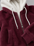 Doudoune à capuche doublée sherpa pour femme