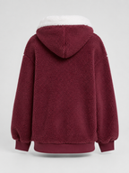 Doudoune à capuche doublée sherpa pour femme