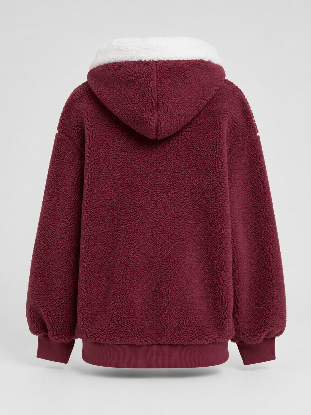Chaqueta acolchada con capucha y forro sherpa para mujer