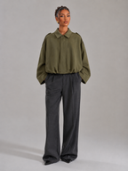 Women's Oversized Cropped Utility Jacket