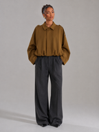Women's Oversized Cropped Utility Jacket