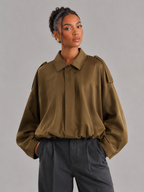 Women's Oversized Cropped Utility Jacket
