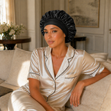 Double Layer Silk Hair Bonnet - Purple