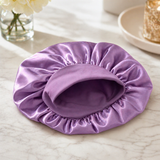 Double Layer Silk Hair Bonnet - Purple